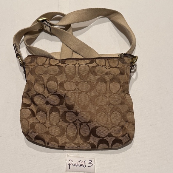 Coach Tan Signature Crossbody Bag